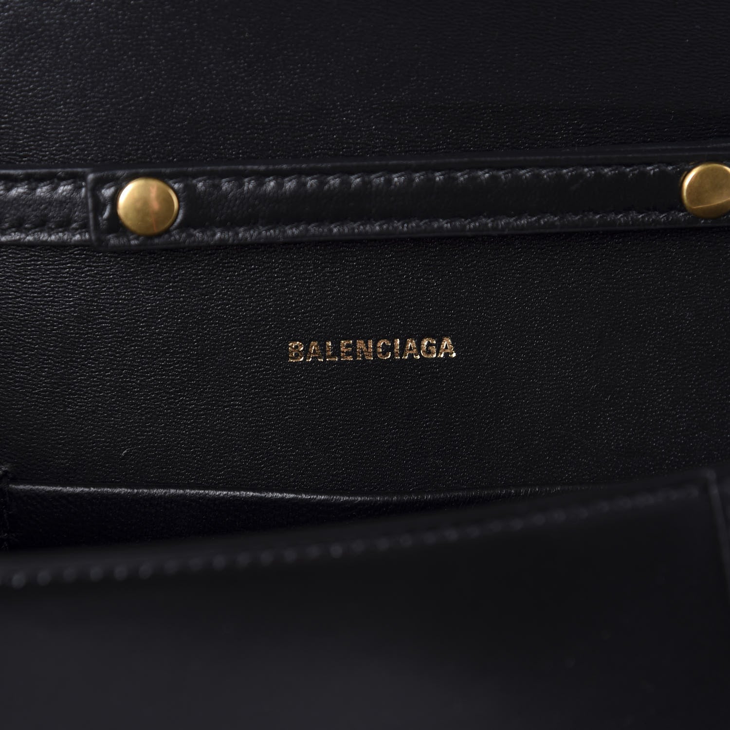 Balenciaga Shiny Box Calfskin Small Hourglass Evening Chain Bag Black 8 of 9