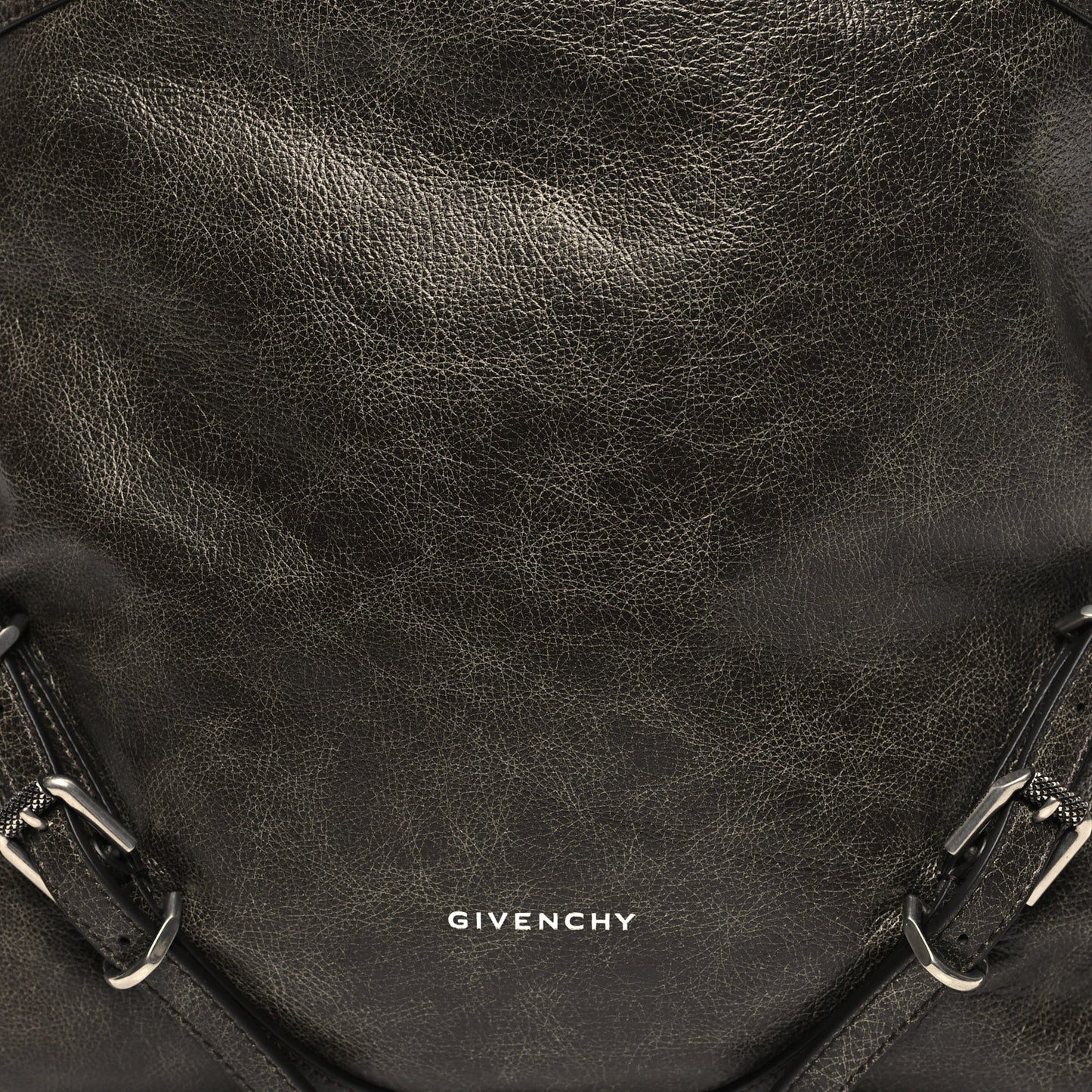 Tumbled Calfskin Medium Voyou Bag Walnut Brown