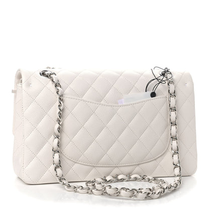 Chanel Caviar Quilted Medium Double Flap White 3 of 9