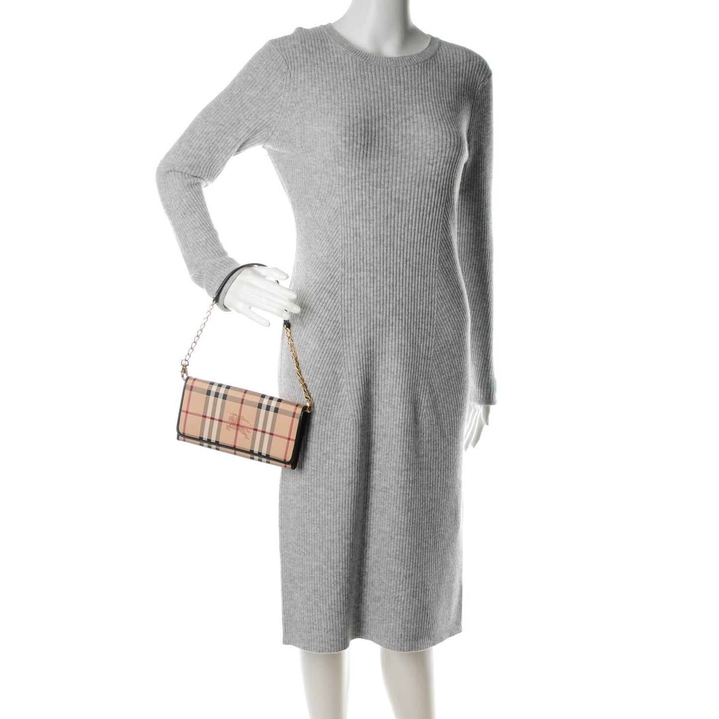 Haymarket Check Wallet With Chain Chocolate