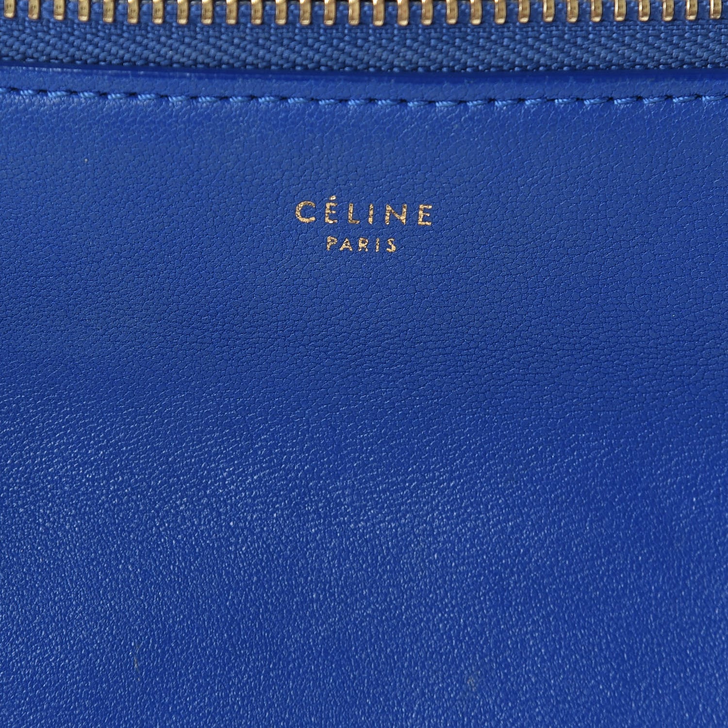 Celine Lambskin Large Trio Crossbody Bag Deep Blue 10 of 12