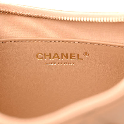 Chanel Crumpled Calfskin Quilted Braided CC Hobo Beige 6 of 12