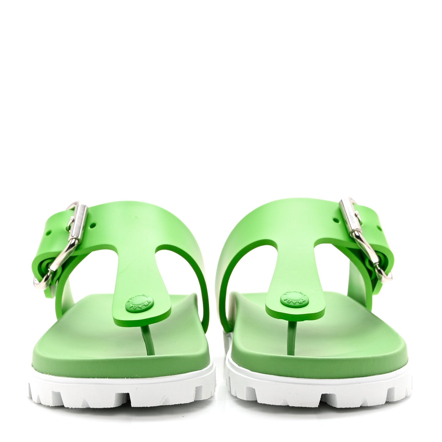 EVA Rubber Buckled Lug Sole 20mm Thong Sandals 37 Mela