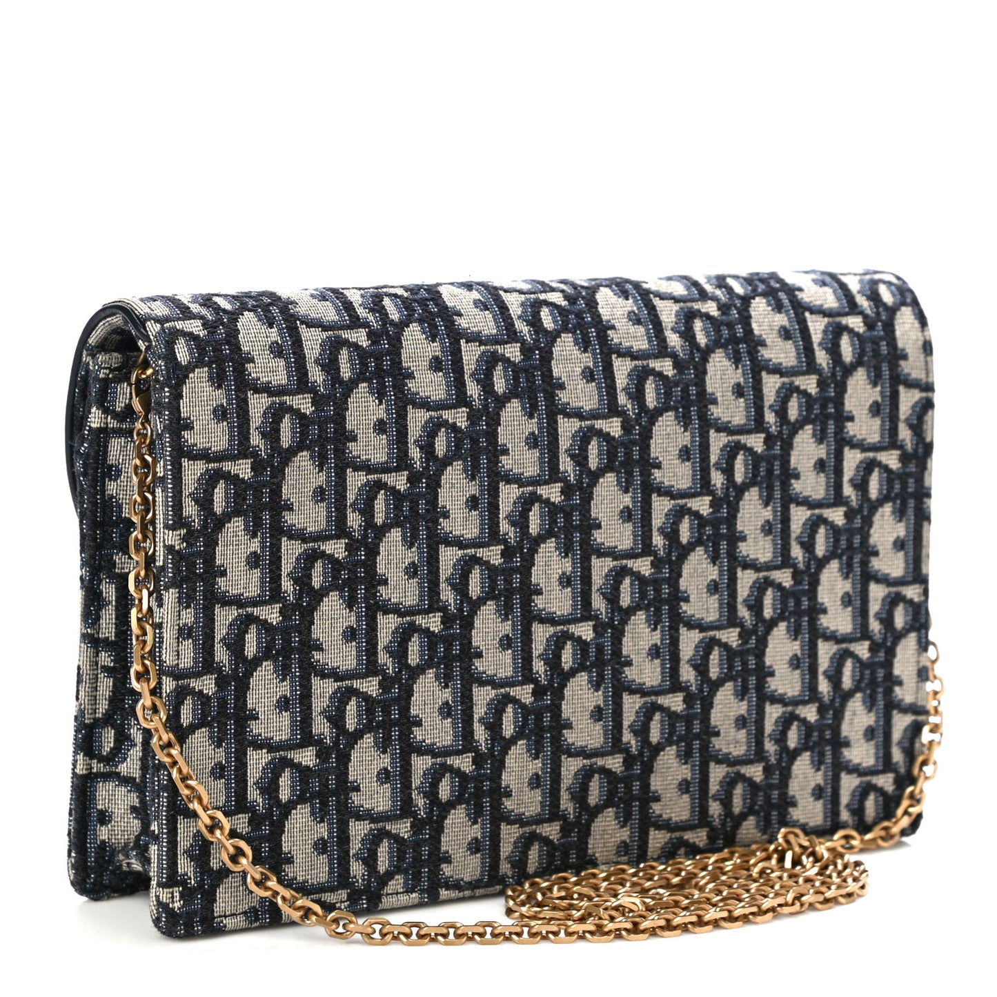 Oblique Saddle Chain Pouch Blue