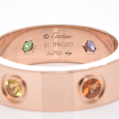 Cartier 18K Pink Gold Sapphire Garnet Amethyst 5.5mm LOVE Ring 51 5.75 4 of 5