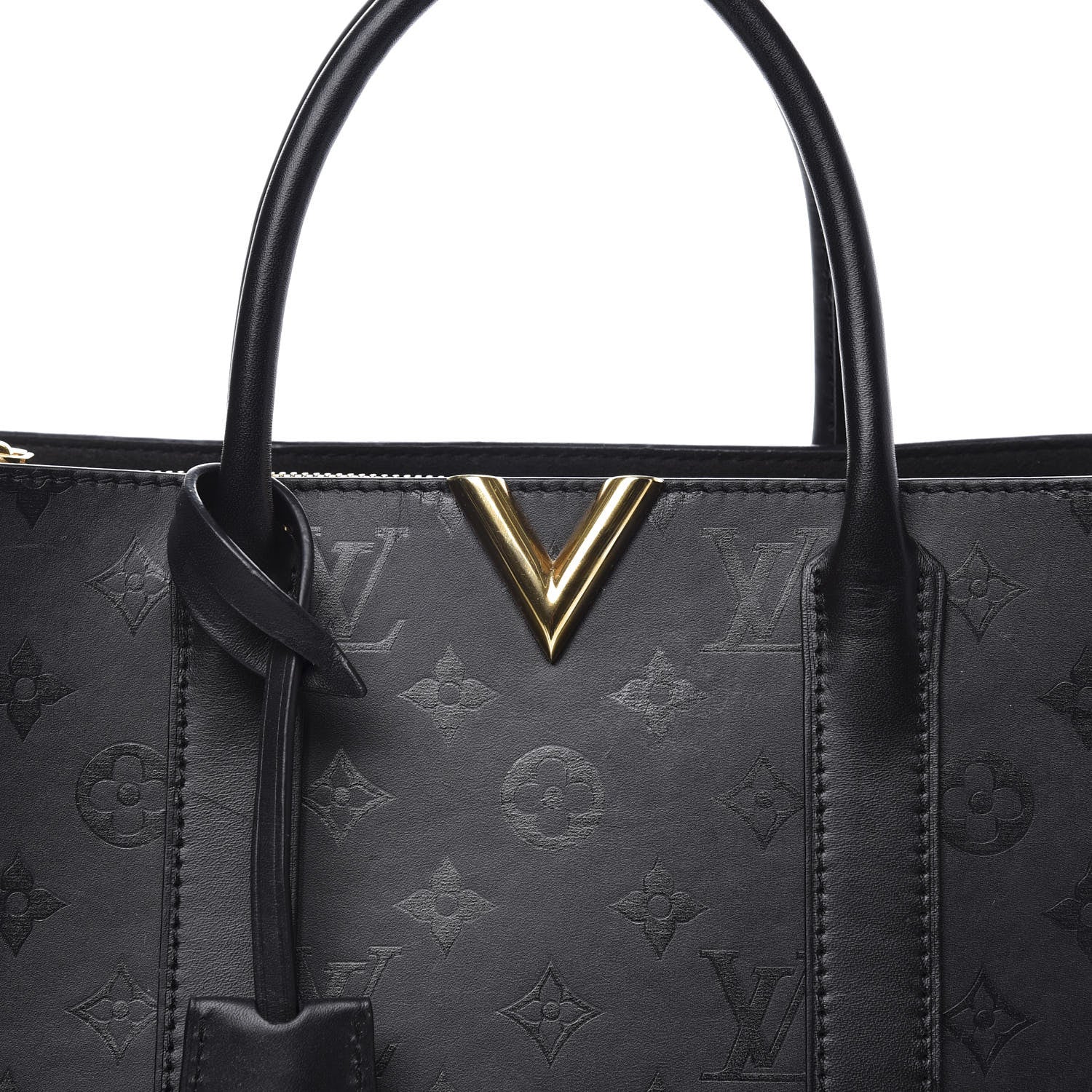 Louis Vuitton Monogram Cuir Plume Very Tote MM Black 10 of 10
