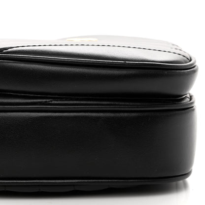 Gucci Calfskin Matelasse Diagonal Mini Interlocking G Heart Shoulder Bag Black 9 of 10