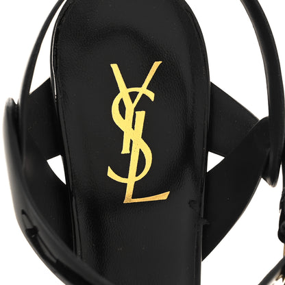 Saint Laurent Patent Tribute 75 Platform Sandals 39.5 Black 8 of 9