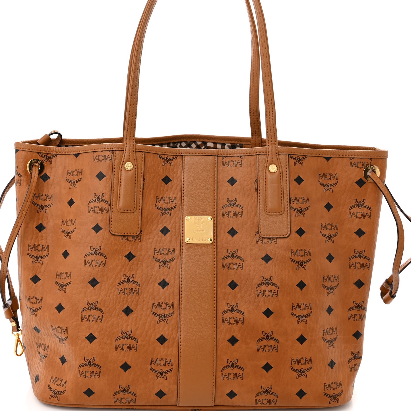 Visetos Medium Liz Reversible Shopper Tote Cognac