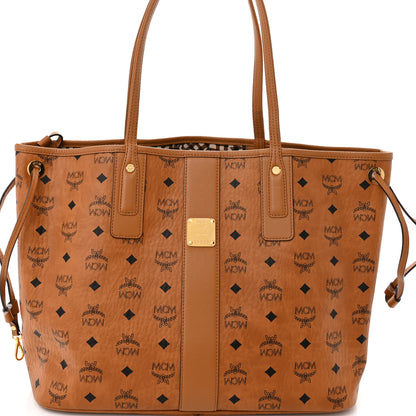 MCM Visetos Medium Liz Reversible Shopper Tote Cognac 12 of 17