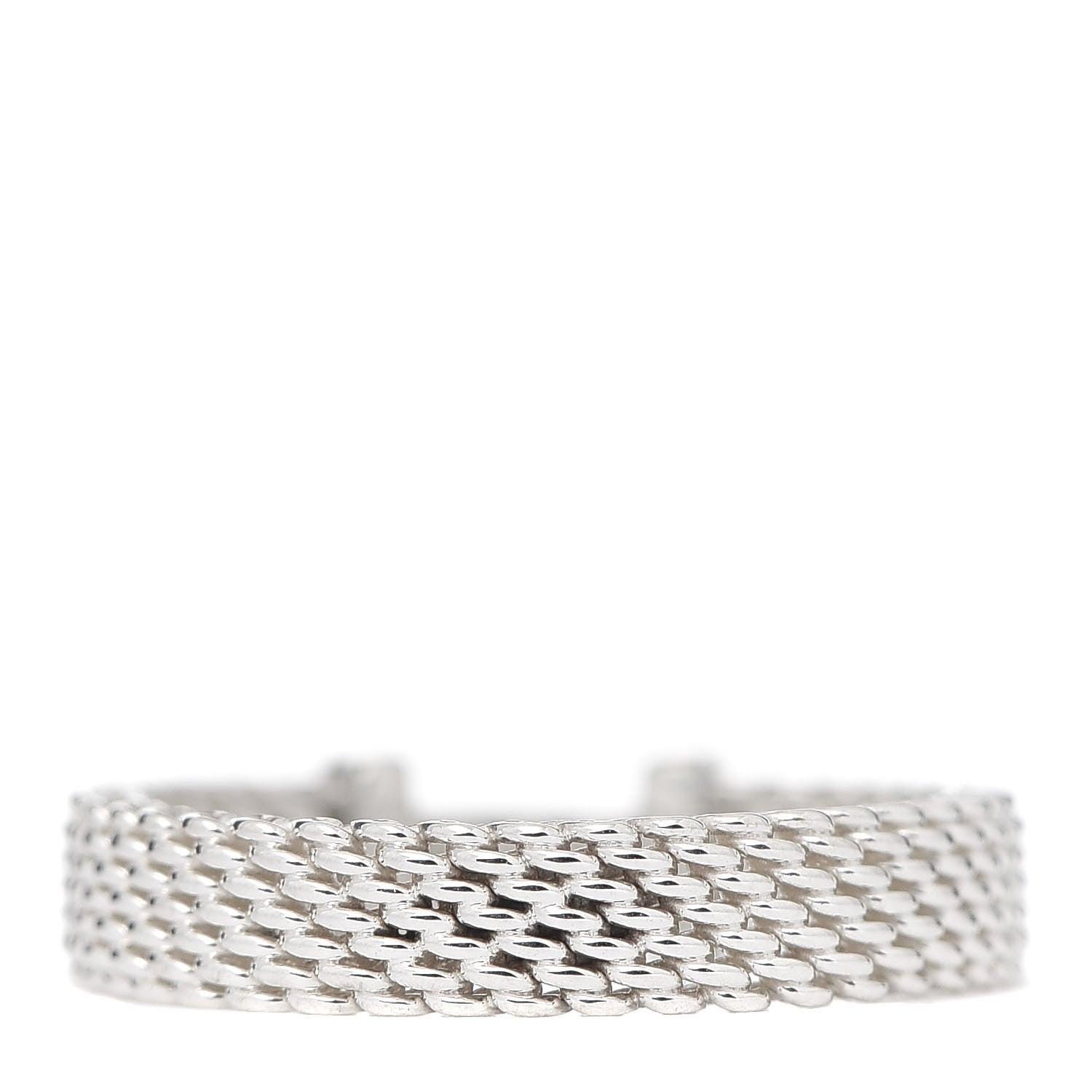Tiffany Sterling Silver Diamond Narrow Somerset Ring 47 4 3 of 5