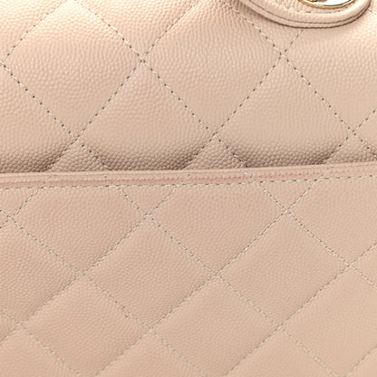 Chanel Caviar Quilted Medium Business Affinity Flap Beige 13 of 14