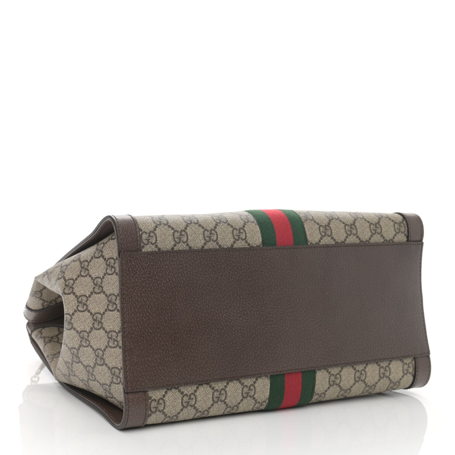 Gucci GG Supreme Monogram Web Medium Ophidia Tote Bag Brown 4 of 12