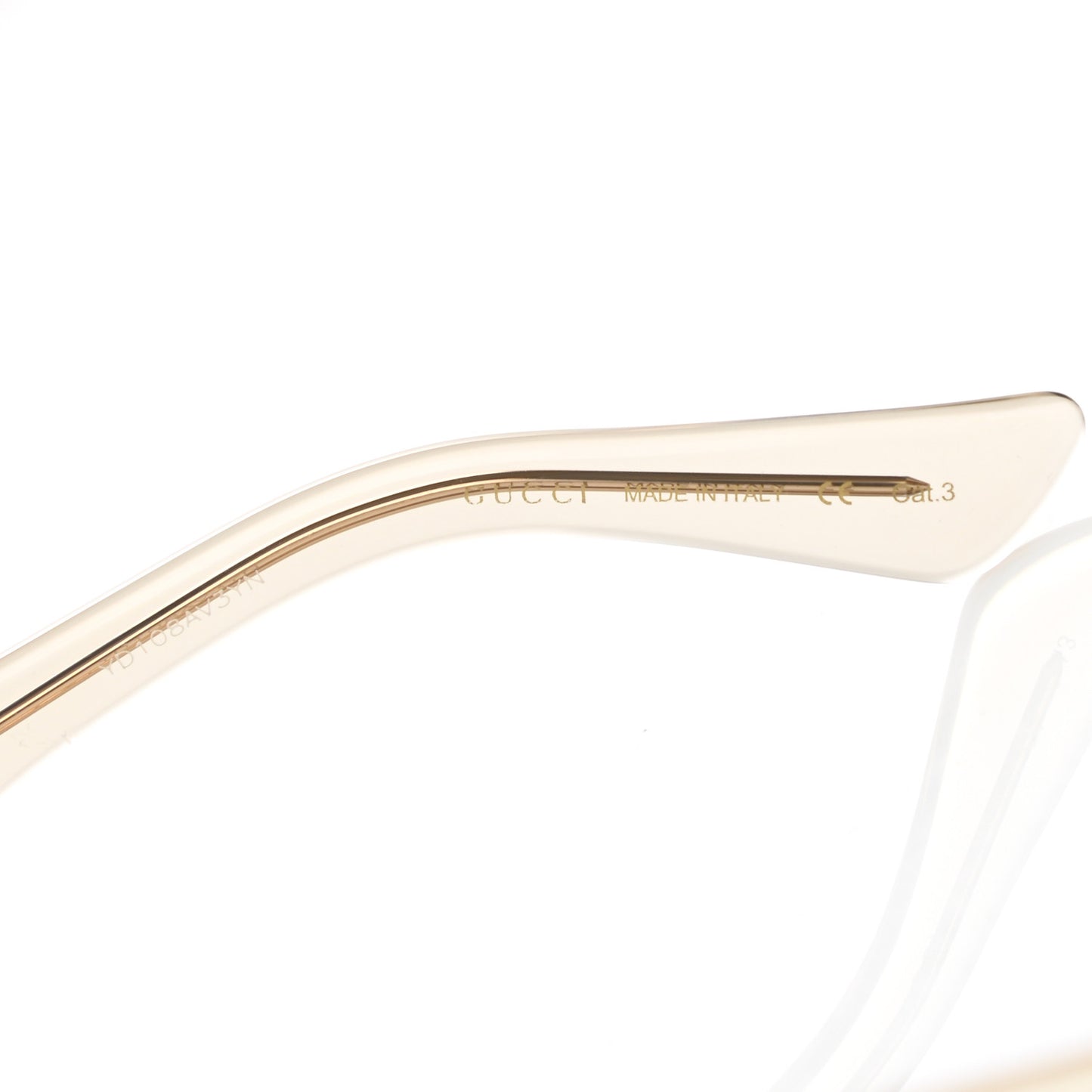 Acetate Square Frame Opulent Luxury GG0182S Sunglasses Grey Transparent