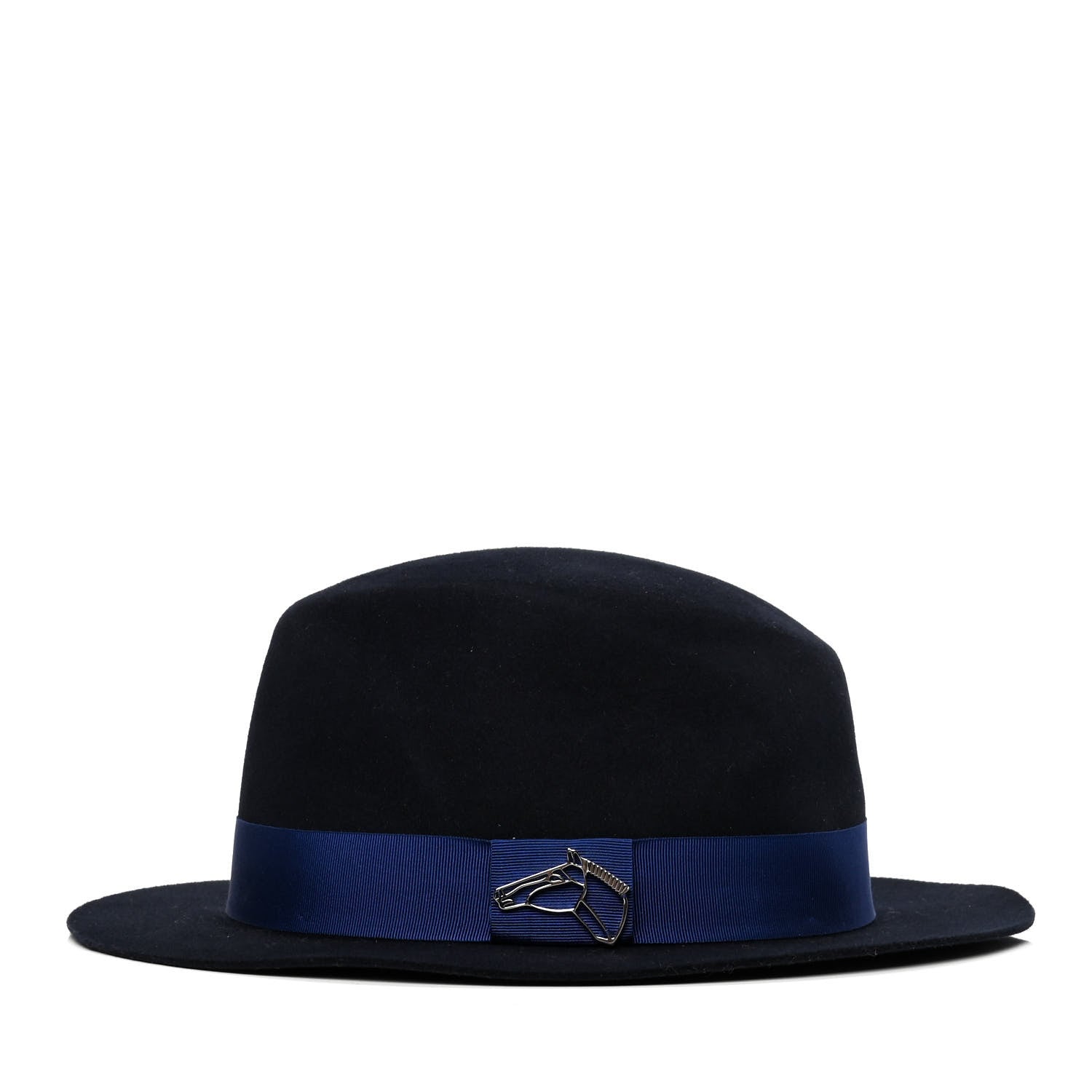 Hermes Rabbit Felt Silk Lucky Charms Hat 58 Marine 2 of 4