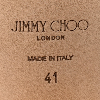 Jimmy Choo Calfskin Jacci 45 Studded Mule Sandals 41 Sun Silver 6 of 10