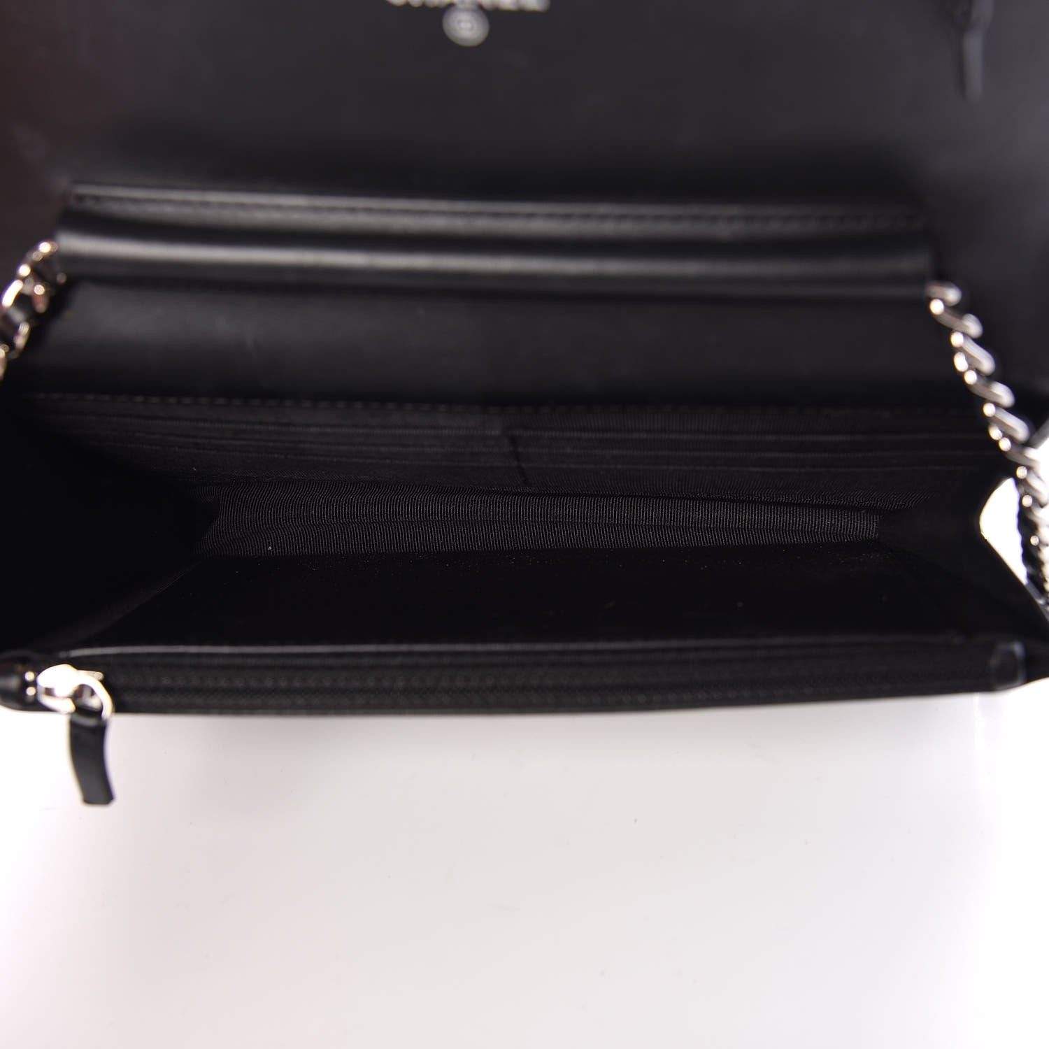 Chanel Patent Quilted Wallet On Chain WOC Black 5 of 13