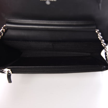 Chanel Patent Quilted Wallet On Chain WOC Black 5 of 13