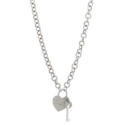 Christian Dior Crystal Heart and Key Necklace 1 of 6