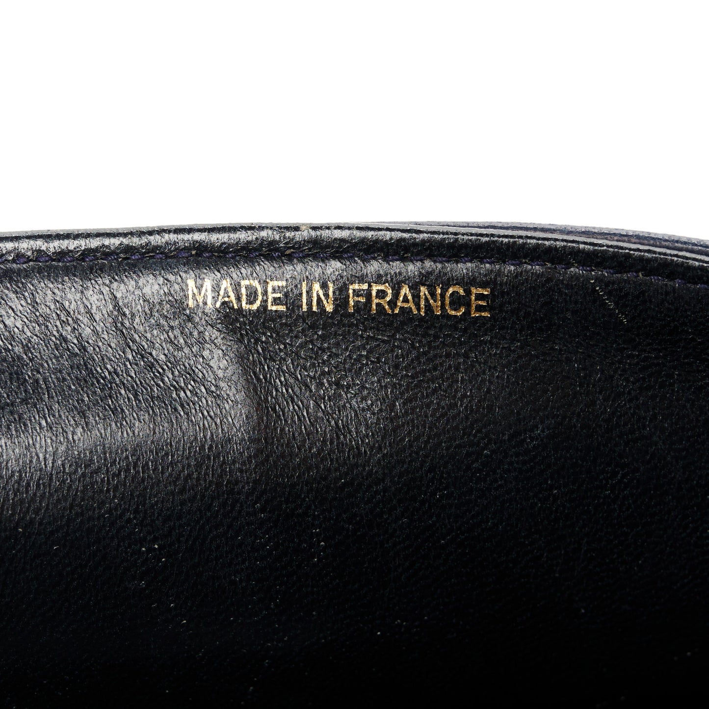 Lambskin Quilted Medium Double Flap Navy