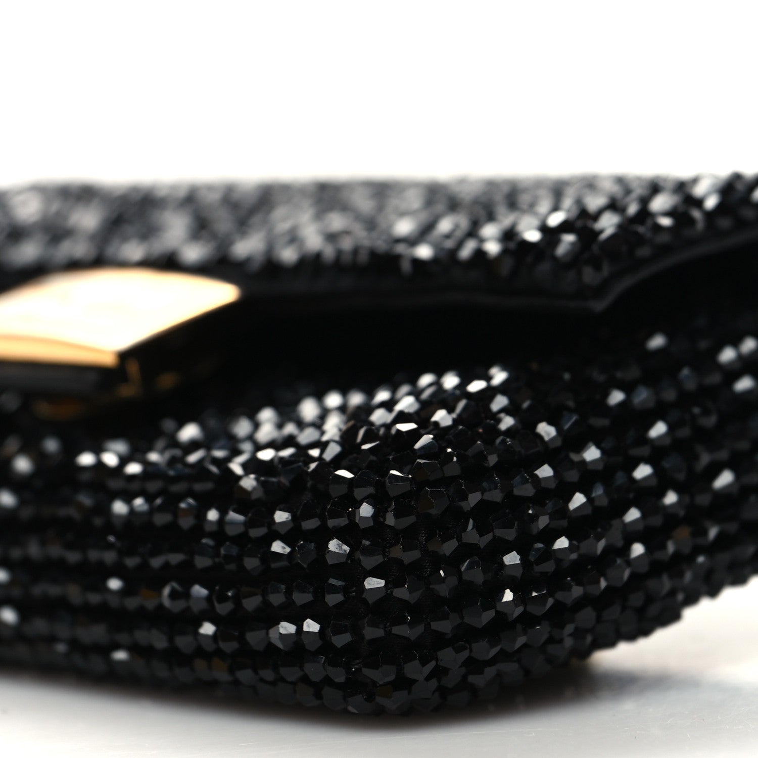 Fendi Crystal Vitello King Beaded Nano Baguette Charm Black 10 of 10
