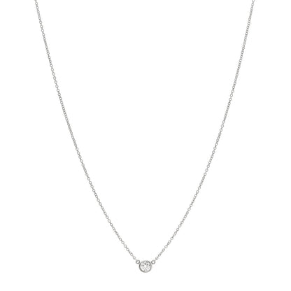 Tiffany Platinum Diamond .21ct Elsa Peretti Diamonds by the Yard Pendant Necklace 1 of 6