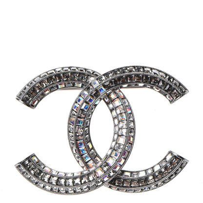 Chanel Ruthenium Crystal Baguette CC Brooch Multicolor 1 of 5
