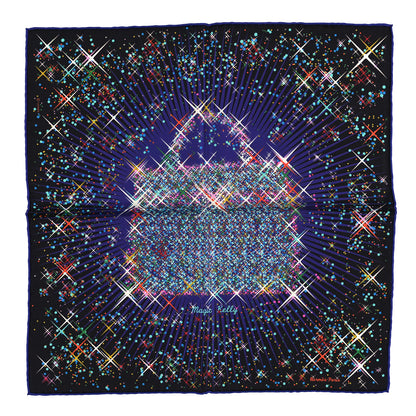 Hermes Silk Magic Kelly Scarf 45 Marine Violet Turquoise 1 of 3