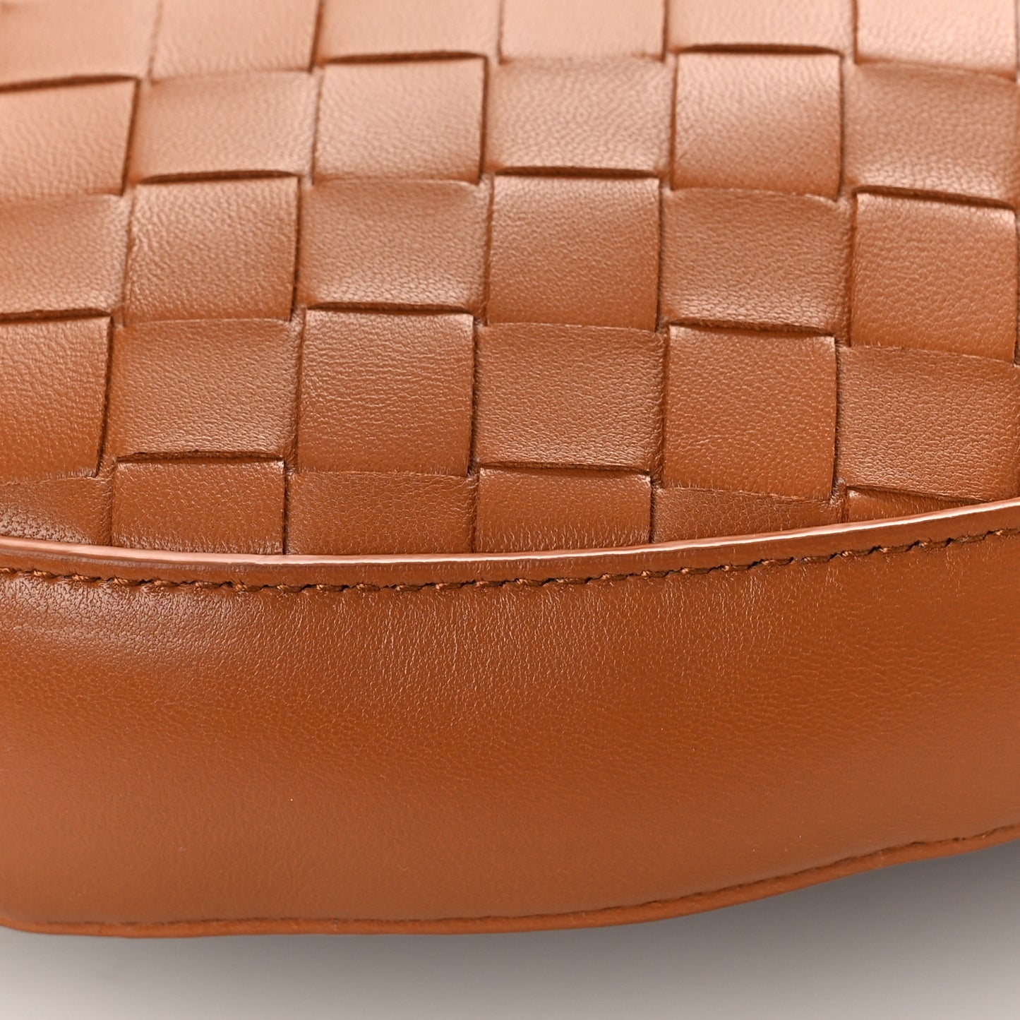 Nappa Intrecciato Small Drop Shoulder Bag Wood