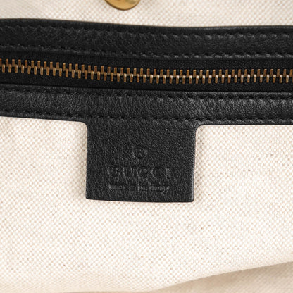 Gucci Pebbled Calfskin Medium Twill Tote Black 6 of 7