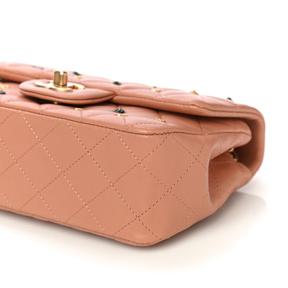 Chanel Lambskin Quilted Studded Mini Rectangular Flap Beige 9 of 10