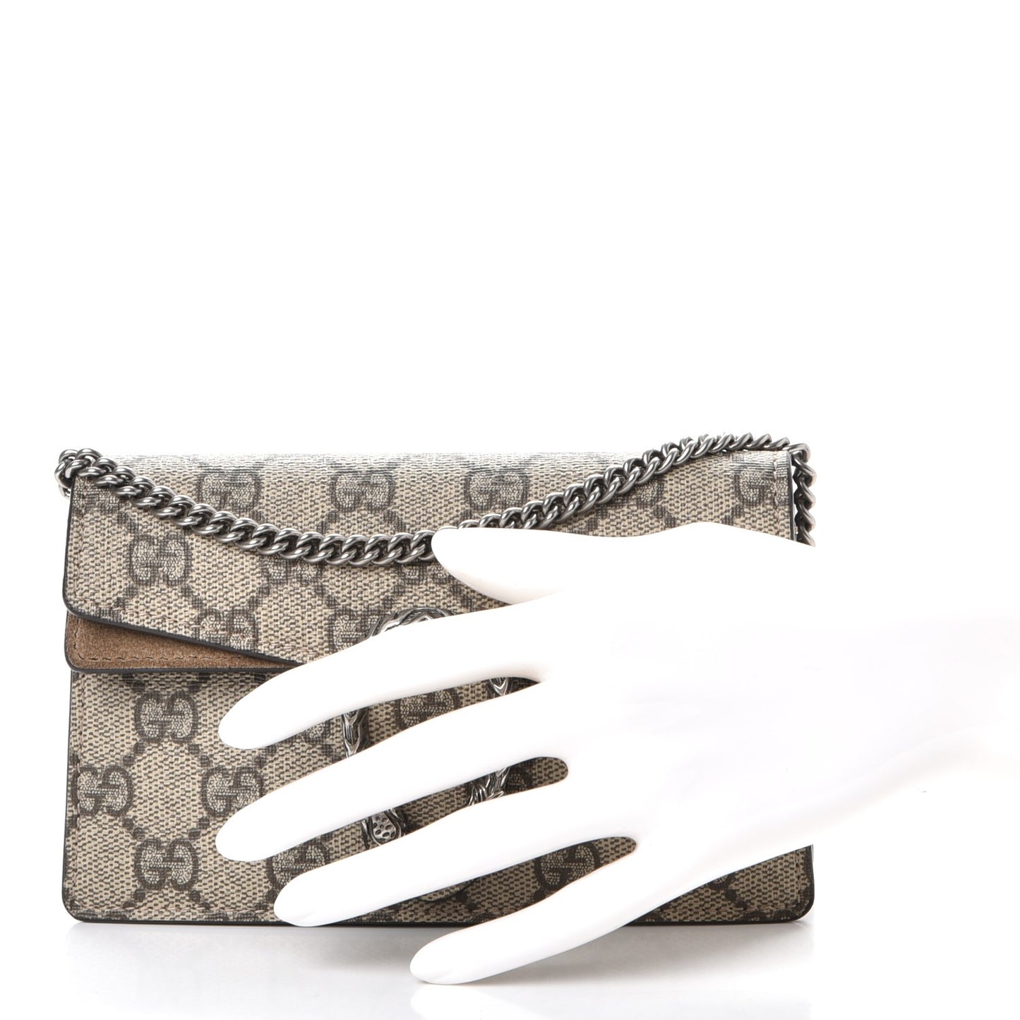 GG Supreme Monogram Super Mini Dionysus Shoulder Bag Taupe