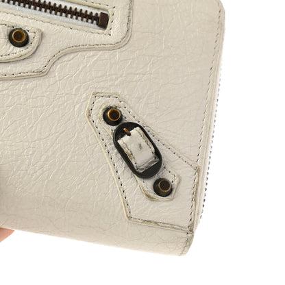 Balenciaga Agneau Classic Hardware Continental Zip Around Wallet White 9 of 11