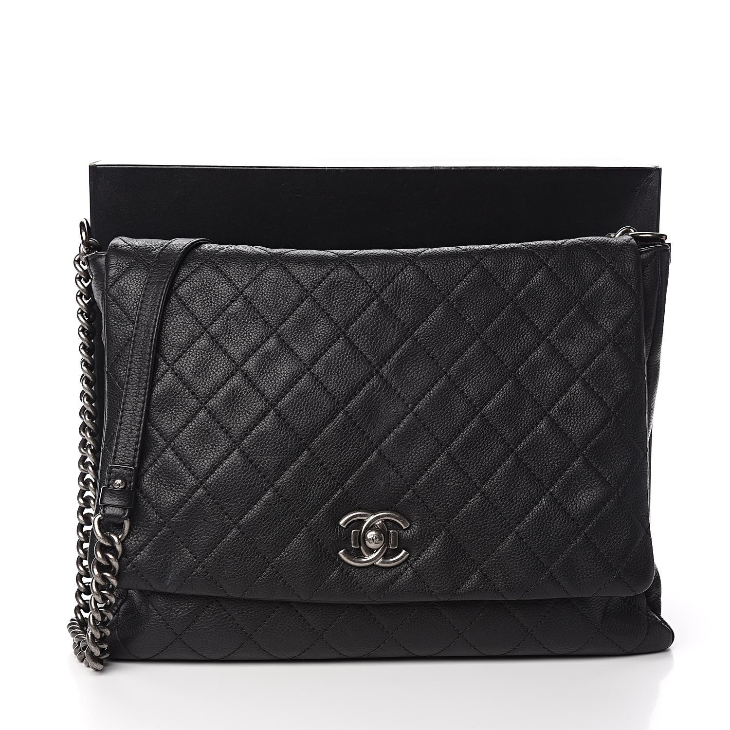 Chanel Calfskin Quilted Couture Messenger Black 12 of 12