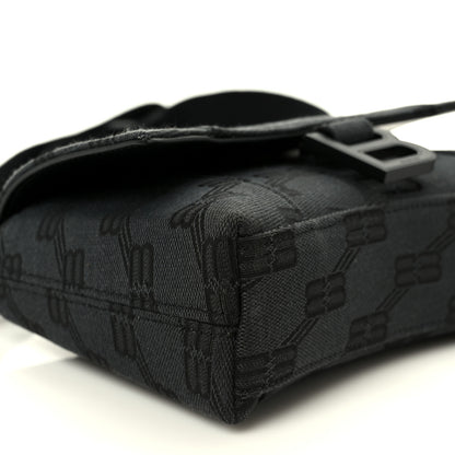 Balenciaga BB Jacquard Monogram  XSS Downtown Shoulder Bag Black 9 of 10