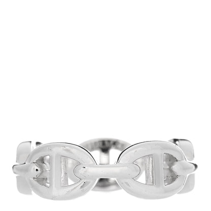 Hermes Sterling Silver PM Chaine d'Ancre Enchainee Band Ring 55 7.25 1 of 6