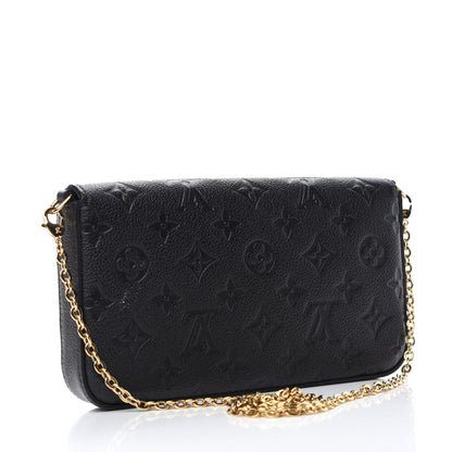 Louis Vuitton Empreinte Pochette Felicie Chain Wallet Black 3 of 13