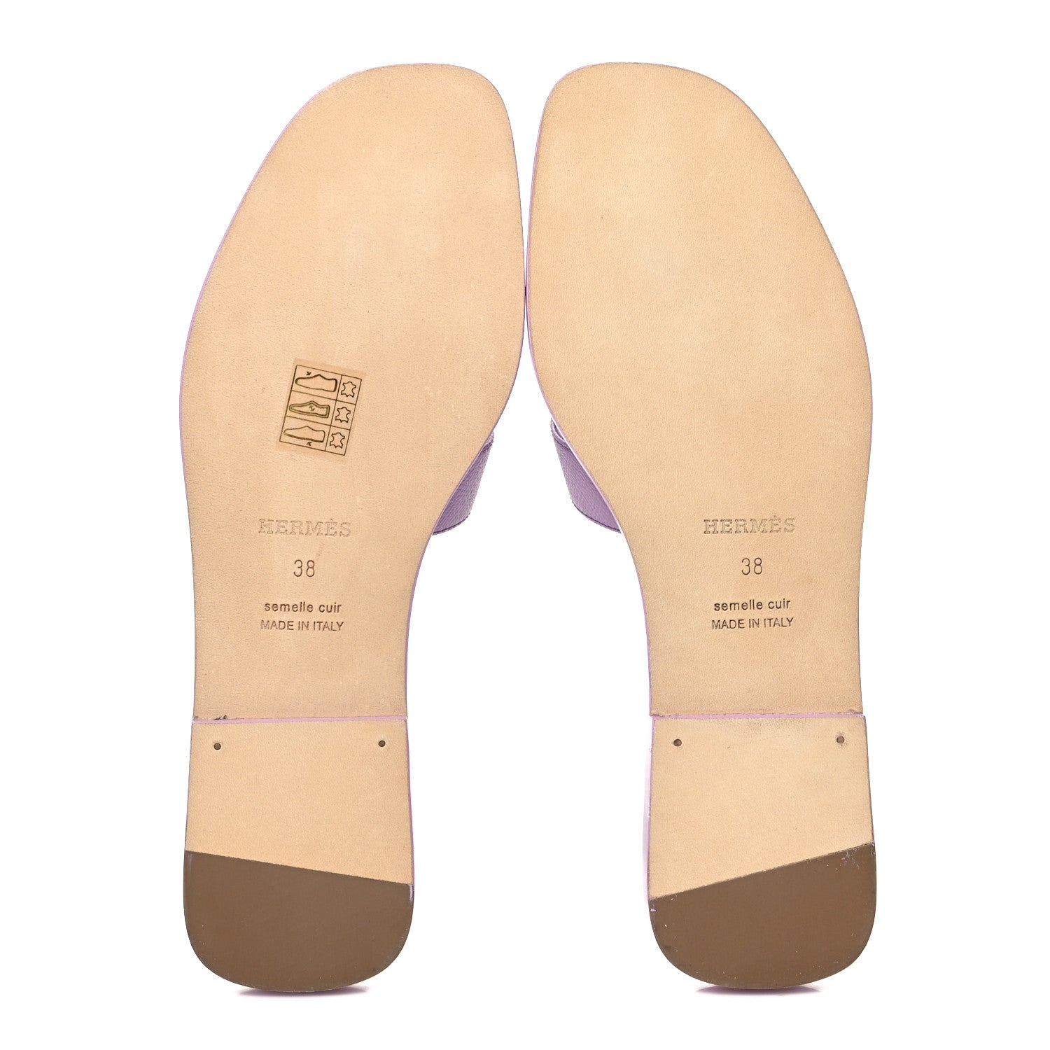 Hermes Epsom Oran Sandals 38 Violet Amethyste 5 of 10