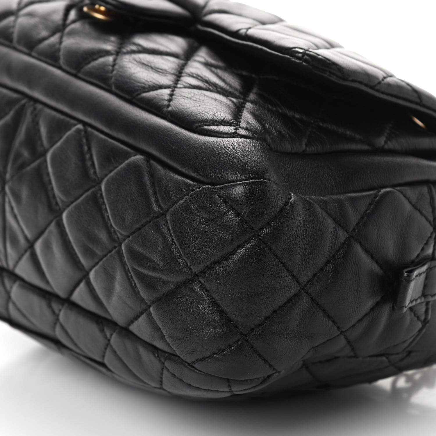 Chanel Lambskin Quilted Travel Flap Tote Black 6 of 8