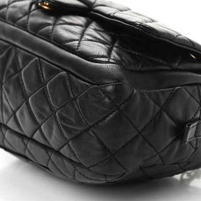 Chanel Lambskin Quilted Travel Flap Tote Black 6 of 8
