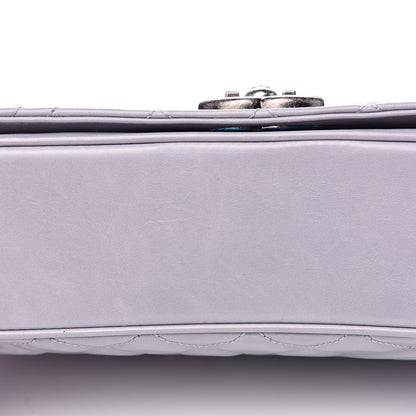 Chanel Glazed Calfskin Quilted Medium Coco Boy Flap Light Grey 10 of 11