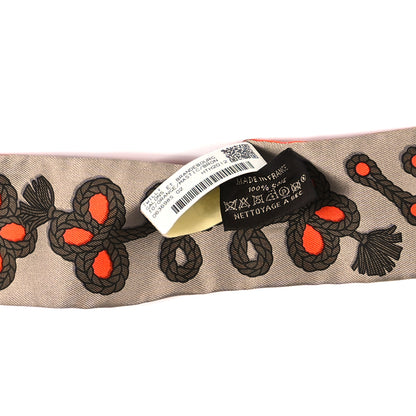 Hermes Silk Galons Et Brandebourg Twilly Orange Mastic Bronze 3 of 3