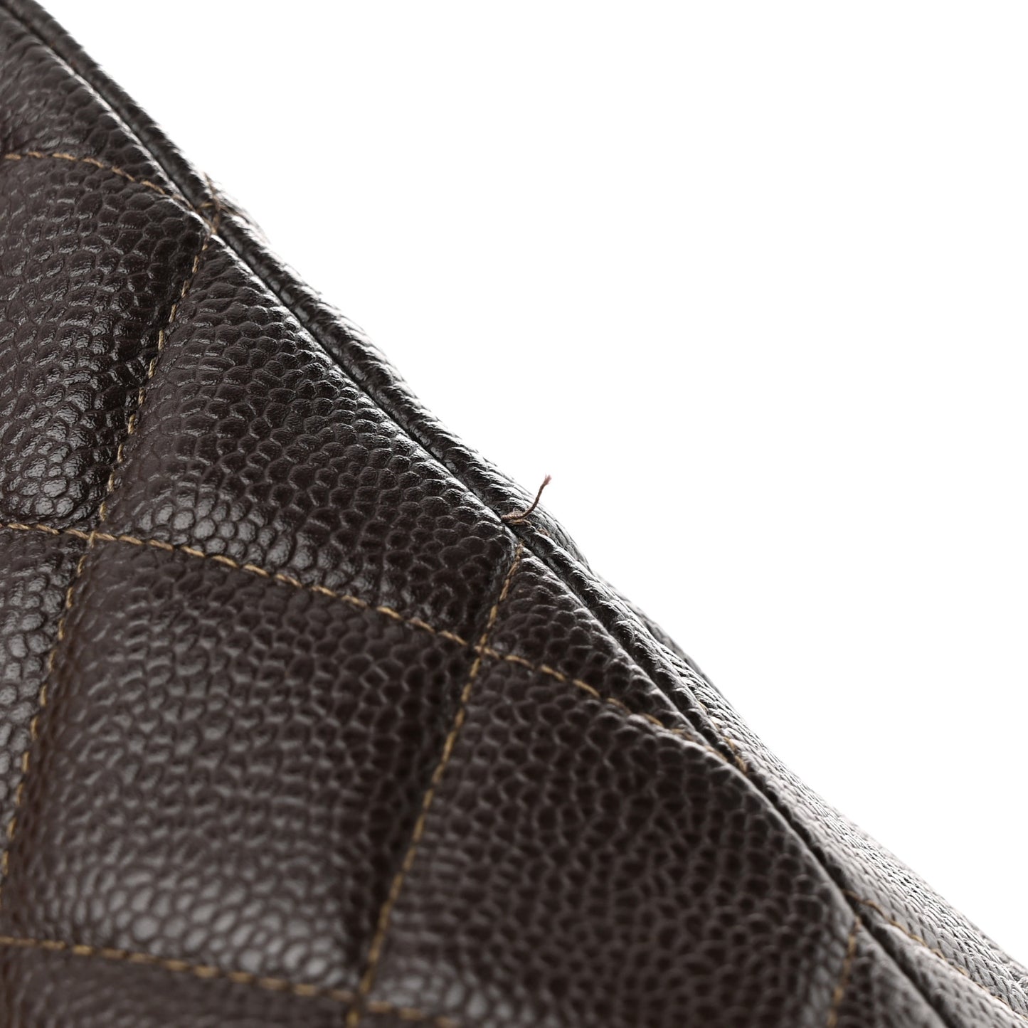 Caviar Quilted Medallion Tote Dark Brown
