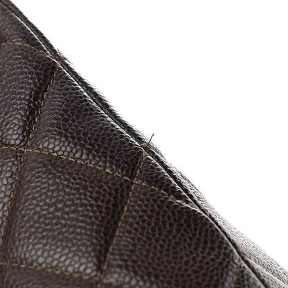 Chanel Caviar Quilted Medallion Tote Dark Brown 18 of 22