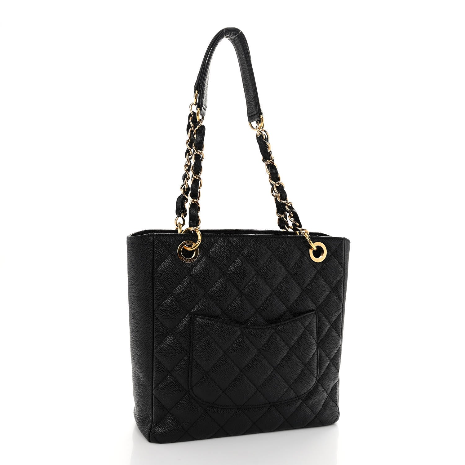 Chanel Caviar Quilted Petit Shopping Tote PST Black 3 of 11