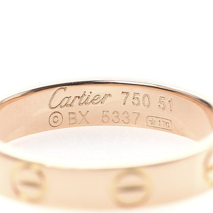 Cartier 18K Pink Gold 3.5mm LOVE Wedding Band Ring 51 5.75 4 of 4