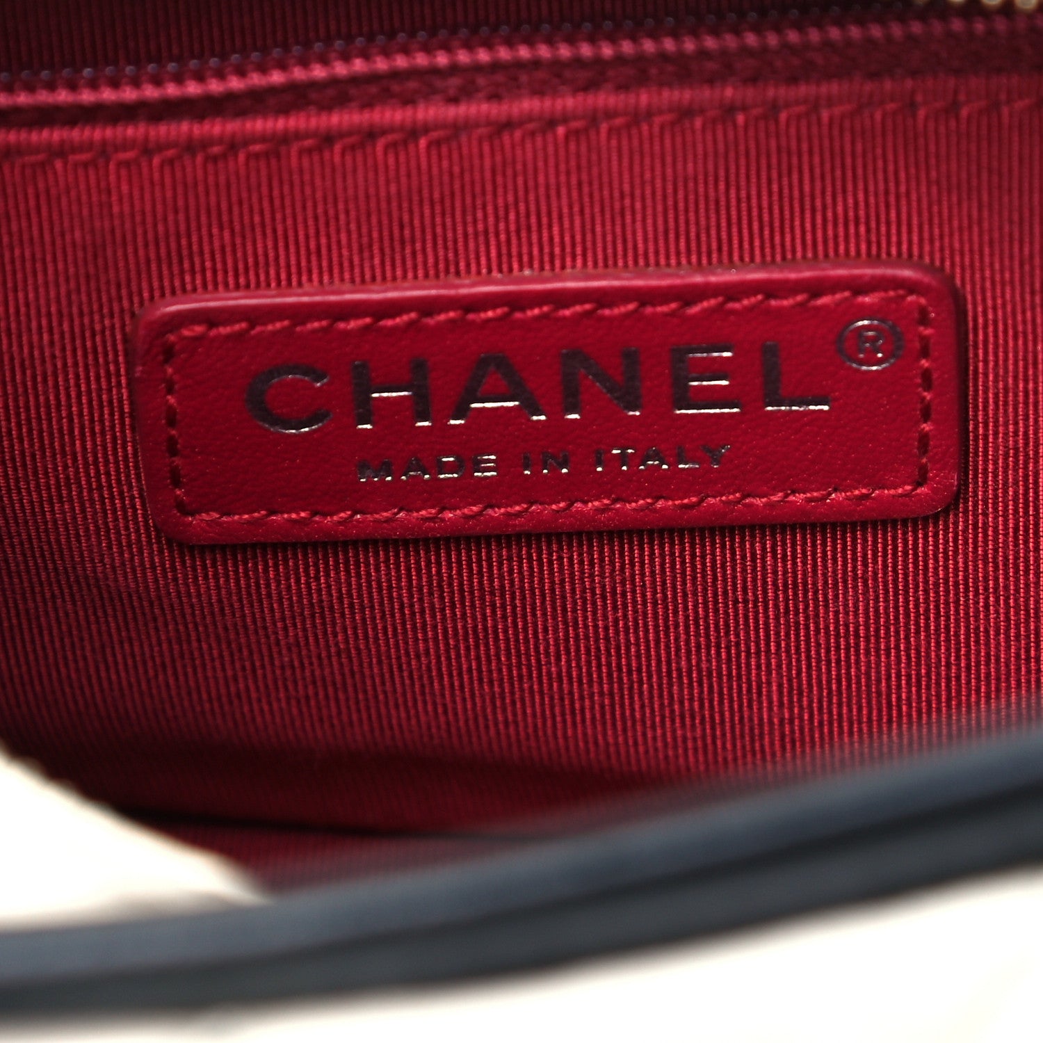 Chanel Aged Calfskin Quilted Small Gabrielle Hobo Black White 6 of 9