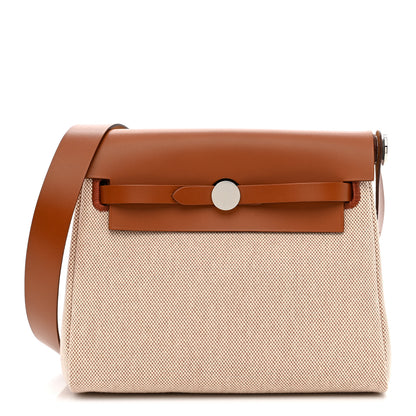 Hermes H Viking Vache Hunter Herbag Zip Retourne 20 Ecru Beige Fauve 1 of 11