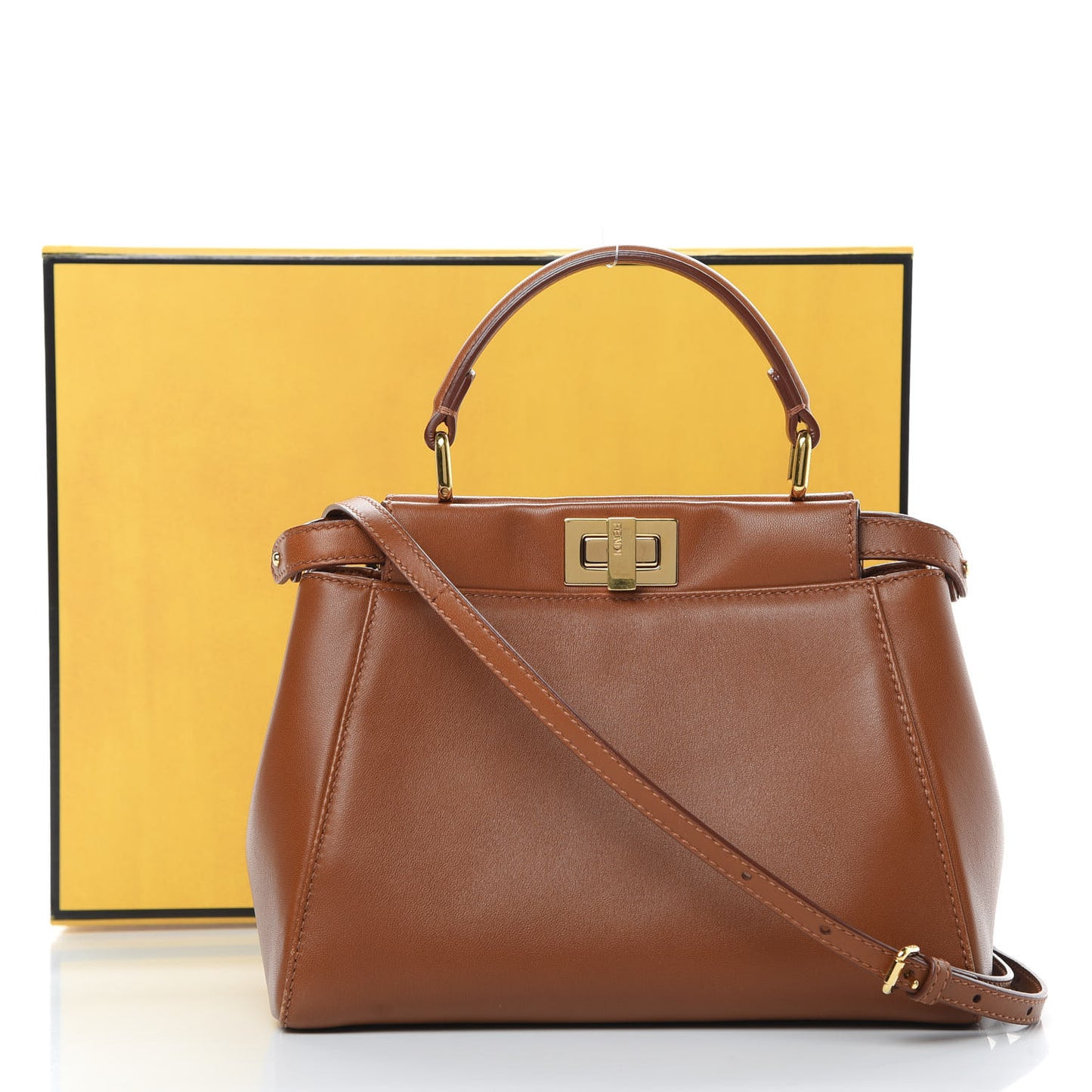 Nappa Mini Peekaboo Iconic Satchel Corteccia