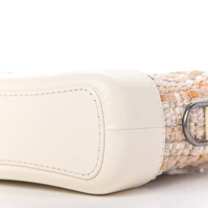 Chanel Tweed Calfskin Quilted Small Gabrielle Hobo Beige Ivory 7 of 13